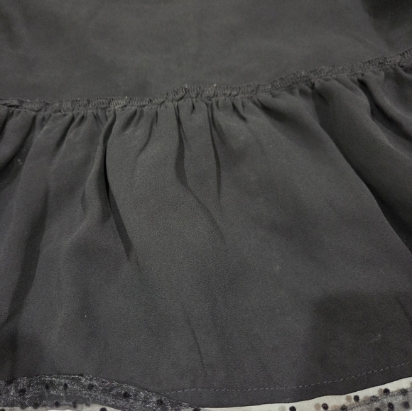 Express Y2K Elegant Black Sheer Polka Dot Women's Top M. - Picture 8 of 15